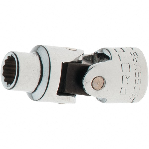 Proto - 1/4" Drive, Standard Hand Socket - 12 Points, 1-17/64" OAL, Steel, Full Polish Finish - Exact Tooling
