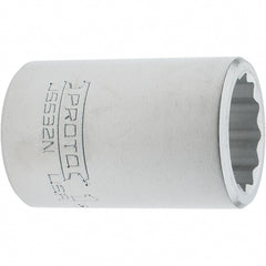 Proto - 1", 3/4" Drive, Standard Hand Socket - 12 Points, 2.285" OAL, Steel, Full Polish Finish - Exact Tooling