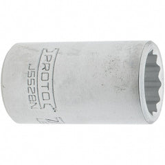 Proto - 7/8", 3/4" Drive, Standard Hand Socket - 12 Points, 2.285" OAL, Steel, Full Polish Finish - Exact Tooling