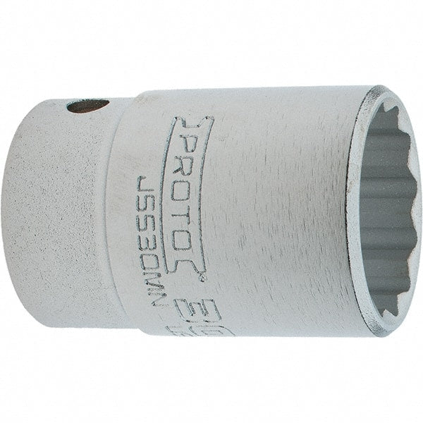 Proto - 3/4" Drive, Standard Hand Socket - 12 Points, 3.332" OAL, Steel, Full Polish Finish - Exact Tooling