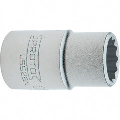 Proto - 13/16", 3/4" Drive, Standard Hand Socket - 12 Points, 2.285" OAL, Steel, Full Polish Finish - Exact Tooling