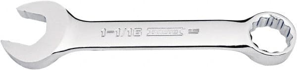 Proto - 1-1/16" 12 Point Combination Wrench - 15° Offset Angle, 6-19/32" OAL, Steel, Full Polish Finish - Exact Tooling