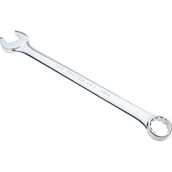 Proto - 1-9/16" 12 Point Combination Wrench - 15° Offset Angle, 20-5/16" OAL, Steel, Full Polish Finish - Exact Tooling