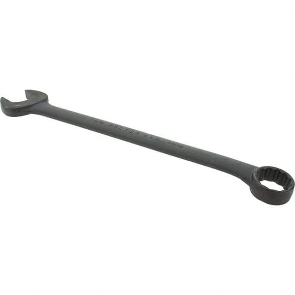 Proto - 1-9/16" 12 Point Combination Wrench - 15° Offset Angle, 20-5/16" OAL, Steel, Black Finish - Exact Tooling