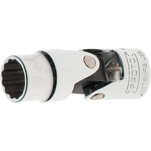 Proto - 3/8" Drive, Standard Hand Socket - 12 Points, 2-1/8" OAL, Steel, Full Polish Finish - Exact Tooling