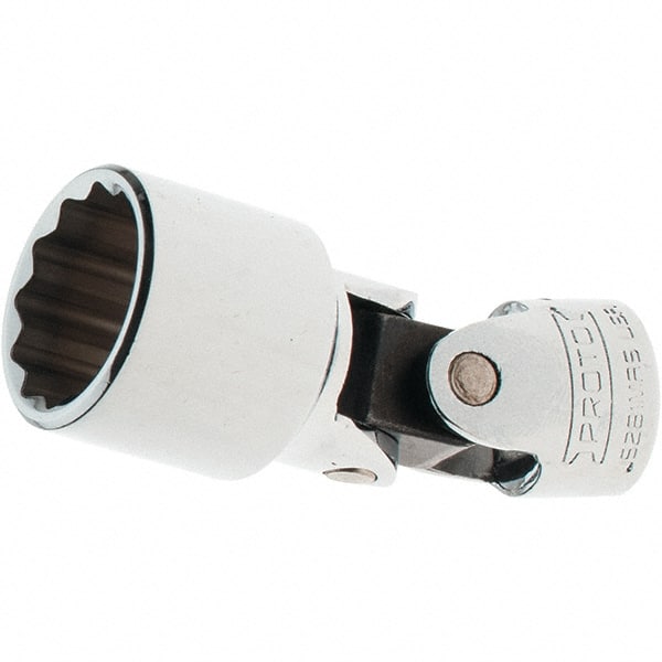 Proto - 3/8" Drive, Standard Hand Socket - 12 Points, 2-1/4" OAL, Steel, Full Polish Finish - Exact Tooling