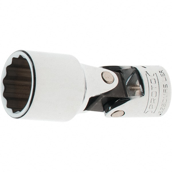 Proto - 3/8" Drive, Standard Hand Socket - 12 Points, 2-1/4" OAL, Steel, Full Polish Finish - Exact Tooling