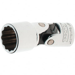 Proto - 3/8" Drive, Standard Hand Socket - 12 Points, 2-1/4" OAL, Steel, Full Polish Finish - Exact Tooling