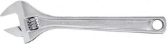 Proto - 1-1/2" Jaw Capacity, 12" Standard Adjustable Wrench - Steel, Polished Finish, 12" OAL - Exact Tooling