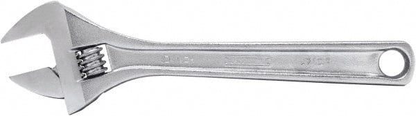 Proto - 1-5/16" Jaw Capacity, 10" Standard Adjustable Wrench - Steel, Polished Finish, 10" OAL - Exact Tooling
