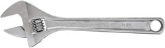 Proto - 1-1/8" Jaw Capacity, 8" Standard Adjustable Wrench - Steel, Polished Finish, 8" OAL - Exact Tooling