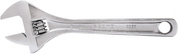 Proto - 15/16" Jaw Capacity, 6" Standard Adjustable Wrench - Steel, Polished Finish, 6" OAL - Exact Tooling