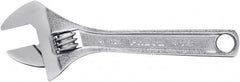 Proto - 1/2" Jaw Capacity, 4" Standard Adjustable Wrench - Steel, Polished Finish, 4" OAL - Exact Tooling