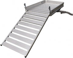 Erickson Manufacturing - Aluminum Cargo Carrier with Ramp - 30-1/4" Wide x 50" Long, Silver, For Use with 2" Receivers - Exact Tooling