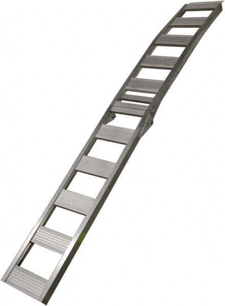 Erickson Manufacturing - 90" Long x 12" Wide, 750 Lb Capacity, Foldable Arched Truck Ramp - Aluminum, For All Vehicles - Exact Tooling