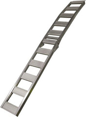 Erickson Manufacturing - 90" Long x 12" Wide, 750 Lb Capacity, Foldable Arched Truck Ramp - Aluminum, For All Vehicles - Exact Tooling