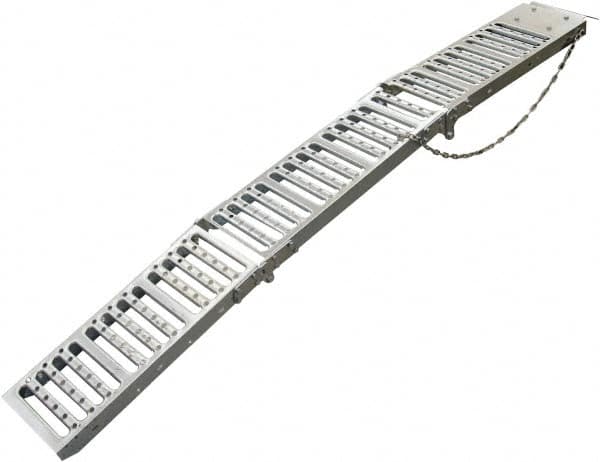 Erickson Manufacturing - 72" Long x 9" Wide, 1,000 Lb Capacity, Foldable Truck Ramp - Steel, For All Vehicles - Exact Tooling