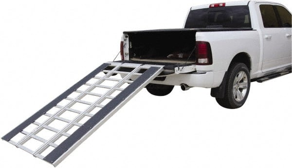 Erickson Manufacturing - 84" Long x 54" Wide, 1,500 Lb Capacity, Foldable Truck Ramp with Wear Boards - Aluminum, For All Vehicles - Exact Tooling