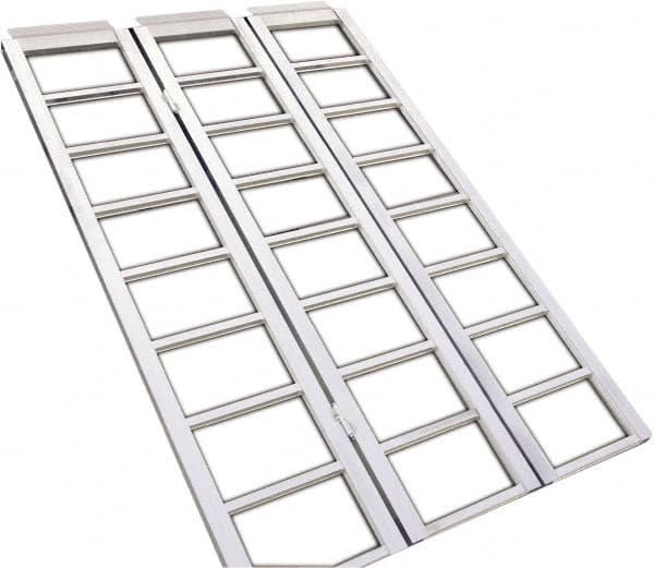 Erickson Manufacturing - 69" Long x 45" Wide, 1,500 Lb Capacity, Foldable Truck Ramp - Aluminum, For All Vehicles - Exact Tooling