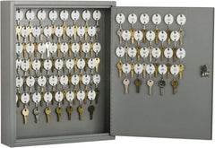 Ability One - Key Control; Type: Key Box ; Number of Keys: 70 ; Color: Gray ; Height (Inch): 17.125 ; Width (Inch): 14 ; Depth (Inch): 3.1250 - Exact Tooling
