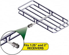 Erickson Manufacturing - Aluminum Cargo Carrier - 19-1/2" Wide x 53-1/2" Long, Silver, For Use with 1.25" Receivers & 2" Receivers - Exact Tooling