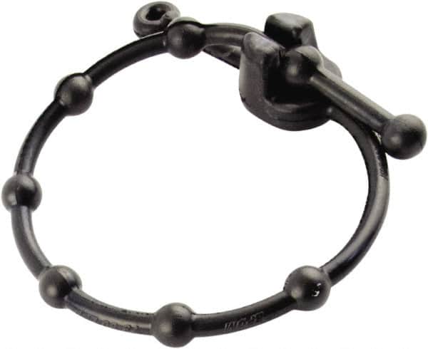 Erickson Manufacturing - 14" Long Black Rubber Reusable Cable Tie - 10 Lb Tensile Strength, 3mm Thick, 5" Max Bundle Diam - Exact Tooling