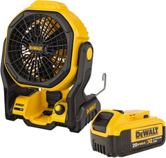 DeWALT - 7" Blade, 500 Max CFM, Cordless Fan - 20 Volts, 3 Speed - Exact Tooling