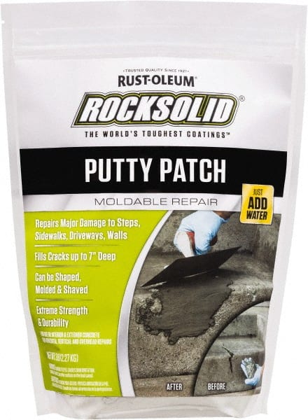 Rust-Oleum - 3 Lb Bag Concrete Putty Patch - Concrete Gray, 1.5 Sq Ft Coverage - Exact Tooling