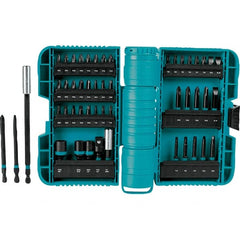 Makita - Power Bit, Insert Bit & Nut Driver Set - 1/4 to 3/8" Hex, #2, 1/4", 3/8" Drive, Phillips, Slotted, Torx, Square Point - Exact Tooling