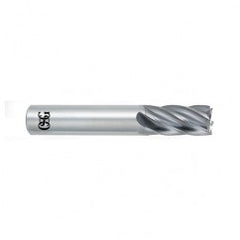 14mm Dia. x 89mm Overall Length 6-Flute Square End Solid Carbide SE End Mill-Round Shank-Center Cutting-Uncoated - Exact Tooling