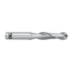 5/8" Dia. - 5" OAL - Bright CBD - Ball End SE EM - 2 FL - Exact Tooling