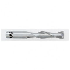 1/2 Dia. x 4 Overall Length 2-Flute Square End Solid Carbide SE End Mill-Round Shank-Center Cutting-Uncoated - Exact Tooling