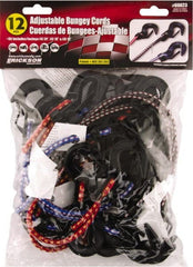 Erickson Manufacturing - Bungee Cord with S Hook - 13, 18, 24" OAL, Red/Blue/Green - Exact Tooling