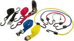 Erickson Manufacturing - Bungee Cord with S Hook - 18, 24, 36" OAL, Red/Blue/Green/Yellow - Exact Tooling