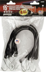 Erickson Manufacturing - Tarp Strap with S Hook - 15" OAL, Black - Exact Tooling
