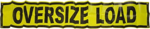 Erickson Manufacturing - Vinyl Oversized Load Banner - 18" Wide x 84" Long, Yellow & Black, For Use with Trucks - Exact Tooling