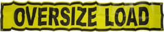 Erickson Manufacturing - Vinyl Oversized Load Banner - 18" Wide x 84" Long, Yellow & Black, For Use with Trucks - Exact Tooling