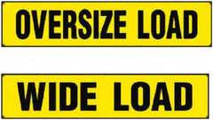 Erickson Manufacturing - Vinyl Wide/Oversized Load Banner - 18" Wide x 84" Long, Yellow & Black, For Use with Trucks - Exact Tooling