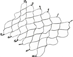 Erickson Manufacturing - Rubber Cargo Net - 70" Wide x 52" Long, Black, For Use with Pick Ups - Exact Tooling