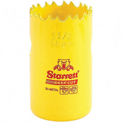 Starrett - 1-1/2" Diam, 2" Cutting Depth, Hole Saw - High Speed Steel Saw, Toothed Edge - Exact Tooling