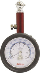 Milton - 0 to 15 psi Dial Ball Tire Pressure Gauge - 0.5 psi Resolution - Exact Tooling