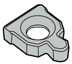 Seco - 0.37" Insert Inscribed Circle, Right & Left Hand Anvil for Indexables - 1° Helix Angle, 16 Tool Holder Insert Dimension - Exact Tooling