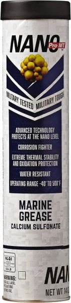 Nano Pro MT - 14 oz Cartridge Calcium Anti-Corrosion Grease - Blue, Water Resistant, 500°F Max Temp, NLGIG 2, - Exact Tooling