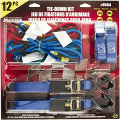 Erickson Manufacturing - 15' Long x 1" Wide, 750 Lb Basket Capacity, Polyester & Steel Web Sling - Blue - Exact Tooling