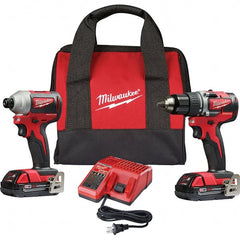 Milwaukee Tool - 18 Volt Cordless Tool Combination Kit - Includes Brushless Compact Drill/Driver & Brushless 1/4" Impact Driver, Lithium-Ion Battery Included - Exact Tooling