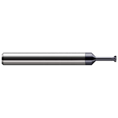 Harvey Tool - Thread Relief Cutters; Material: Solid Carbide ; Cutting Diameter (Inch): 0.193 ; Shank Diameter (Inch): 1/4 ; Flat Width (Decimal Inch): 0.0200 ; Overall Length (Inch): 2-1/2 - Exact Tooling