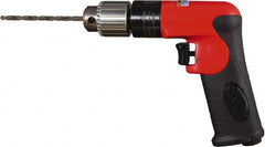 Sioux Tools - 1/4" Keyed Chuck - Pistol Grip Handle, 2,600 RPM, 12 LPS, 0.5 hp, 90 psi - Exact Tooling