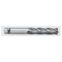 7/16 Dia. x 4 Overall Length 4-Flute Square End Solid Carbide SE End Mill-Round Shank-Center Cut-TiAlN - Exact Tooling