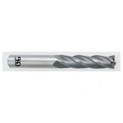 5/16 Dia. x 3 Overall Length 4-Flute Square End Solid Carbide SE End Mill-Round Shank-Center Cut-TiAlN - Exact Tooling