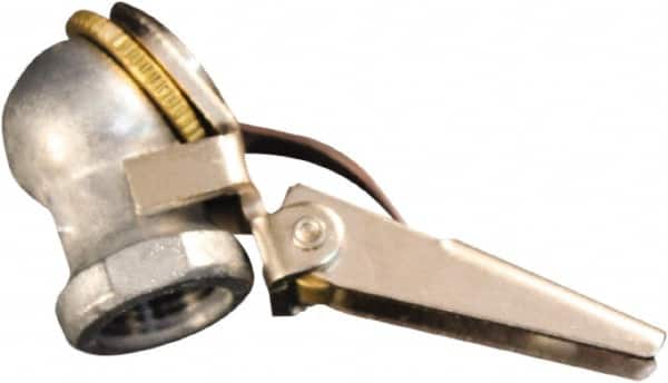 Milton - 150 Max psi Closed Check Zinc Air Chuck - Ball Foot with Clip Chuck, 1/4 FNPT - Exact Tooling
